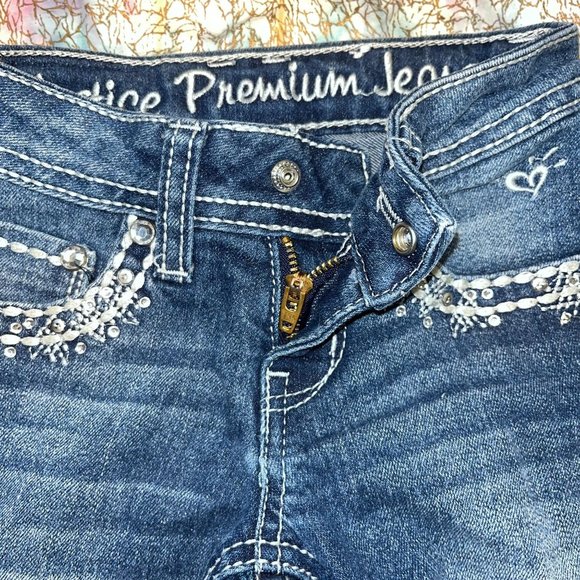 Justice Simply Low Bootcut Girls Jeans Size 6R - Picture 9 of 12